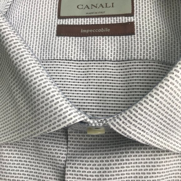 CANALI Impeccabile Pattern Cotton Dress Shirt